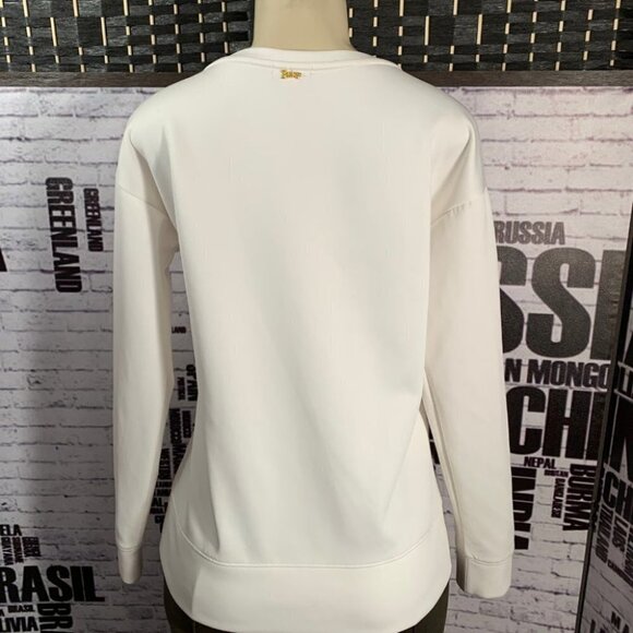 Juicy Couture M Vanilla Sequin Statement "I Woke Up Like This" Long Sleeve Top - Picture 2 of 6